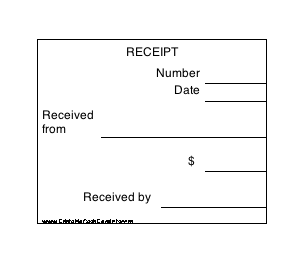 Printable Cash Receipt (6 per page)