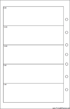 Desktop Organizer Daily Planner-Day On A Page - Left