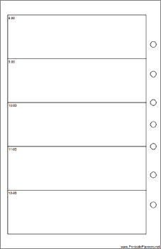 Desktop Organizer Daily Planner-Day On Two Pages - Left