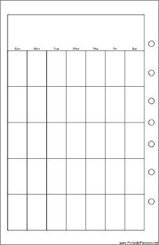 Desktop Organizer Monthly Planner-Month On A Page - Left