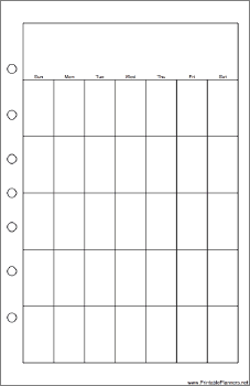 Desktop Organizer Monthly Planner-Month On A Page - Right