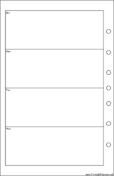 Desktop Organizer Weekly Planner-Week On Two Pages - Left