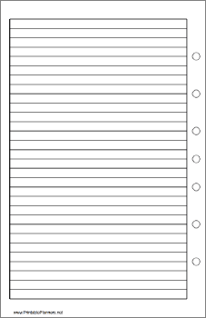 Desktop Organizer Lined Note Page - Left (portrait)