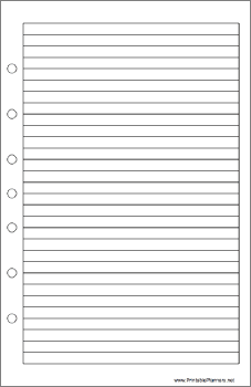 Desktop Organizer Lined Note Page - Right (portrait)