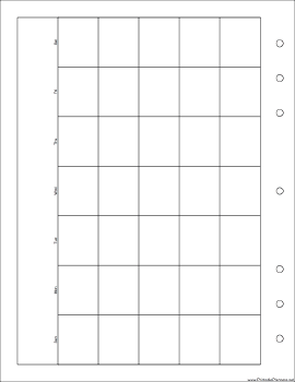 Executive Organizer Monthly Planner-Month On A Page - Left (landscape)