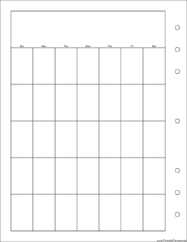 Executive Organizer Monthly Planner-Month On A Page - Left