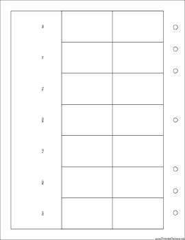 Executive Organizer Monthly Planner-Month On Two Pages - Left (landscape)