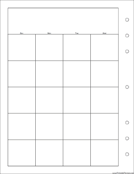 Executive Organizer Monthly Planner-Month On Two Pages - Left (portrait)