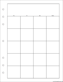 Executive Organizer Monthly Planner-Month On Two Pages - Right (portrait)