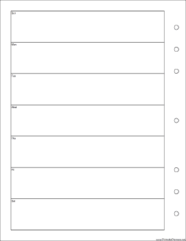 Executive Organizer Weekly Planner-Week On A Page - Left