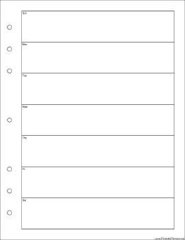 Executive Organizer Weekly Planner-Week On A Page - Right