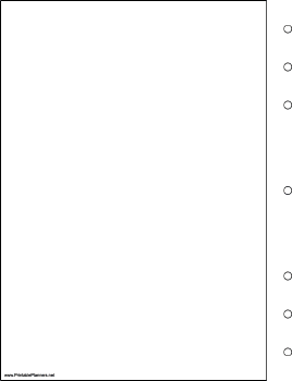 Executive Organizer Blank Page - Left