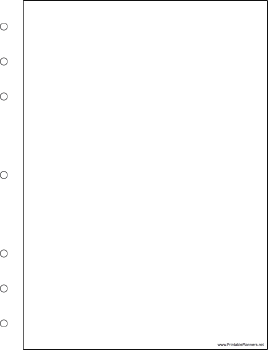 Executive Organizer Blank Page - Right