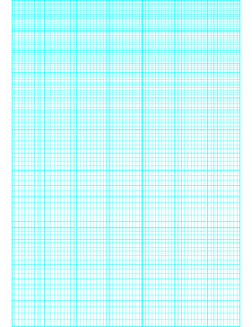 Printable Semi-log paper: 70 Divisions 5th, 10th Accent by 1-Cycle