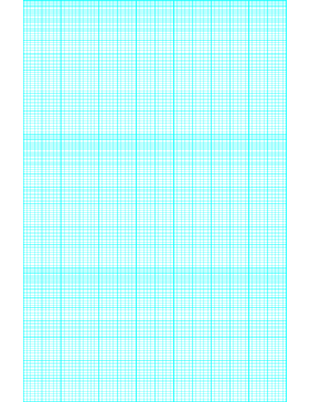 Printable Semi-log paper: 70 Divisions 5th, 10th Accent by 3-Cycle