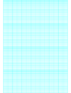 Printable Semi-log paper: 70 Divisions 5th, 10th Accent by 4-Cycle