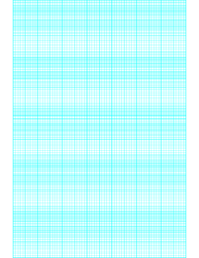 Printable Semi-log paper: 70 Divisions 5th, 10th Accent by 5-Cycle