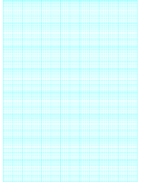 Printable Semi-log paper: 70 Divisions 5th, 10th Accent by 8-Cycle