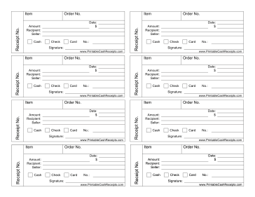 8-per-Page Receipts