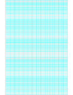 Printable Semi-log paper: 84 Divisions 6th, 12th Accent by 5-Cycle