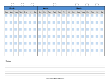 90 Day Calendar