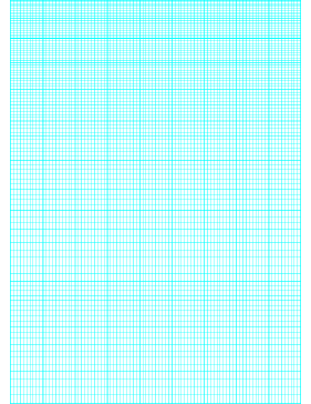 Printable Semi-log paper: 90 Divisions (2 Millimeters) 5th, 10th Accent by 1-Cycle