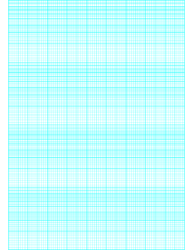 Printable Semi-log paper: 90 Divisions (2 Millimeters) 5th, 10th Accent by 4-Cycle