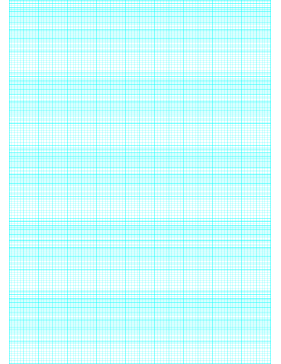 Printable Semi-log paper: 90 Divisions (2 Millimeters) 5th, 10th Accent by 5-Cycle