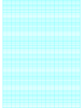 Printable Semi-log paper: 90 Divisions (2 Millimeters) 5th, 10th Accent by 6-Cycle