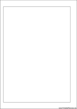 A5 Organizer Blank Page - Left