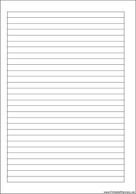 A5 Organizer Lined Note Page - Left