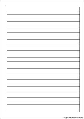 A5 Organizer Lined Note Page - Right