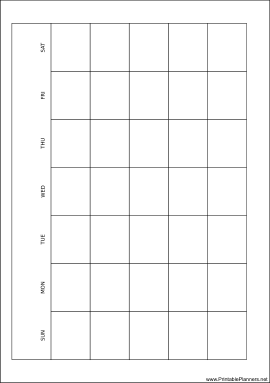 A5 Organizer Monthly Planner-Month On A Page - Left (landscape)