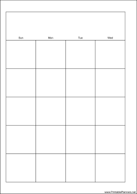 A5 Organizer Monthly Planner-Month On Two Pages - Left