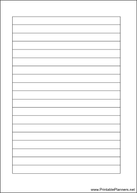 A6 Organizer Lined Note Page - Left