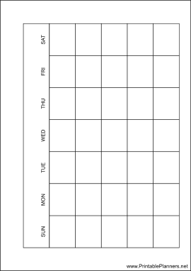 A6 Organizer Monthly Planner-Month On A Page - Right (landscape)