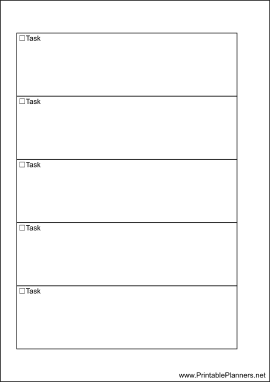 A6 Organizer To Do List - Left