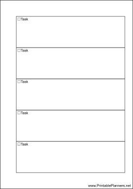 A6 Organizer To Do List - Right