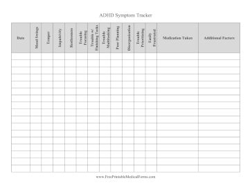 ADHD Symptom Tracker