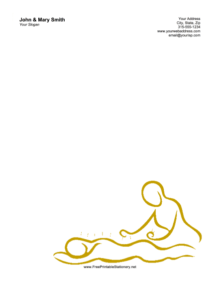 Acupuncture Yellow stationery design