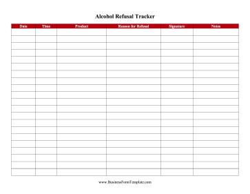 Alcohol Refusal Tracker