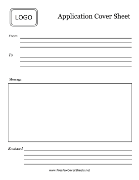 Application fax cover sheet