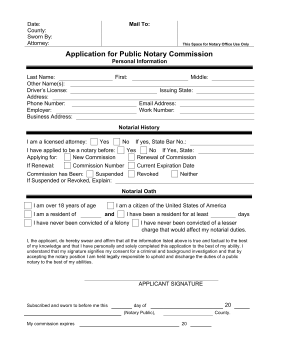 Application For Notary Commission