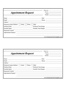 Appointment Request Form