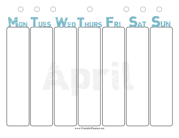 April Weekly Planner