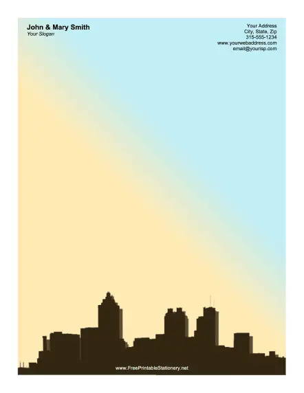 Atlanta Skyline stationery design