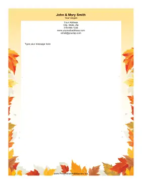 Autumn Leaves stationery design