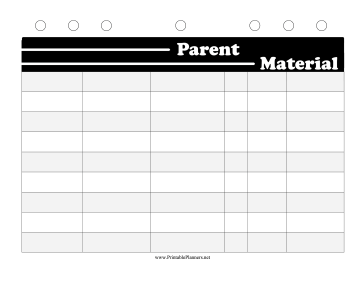 BW Student Planner Parent Material