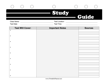 BW Student Planner Study Guide