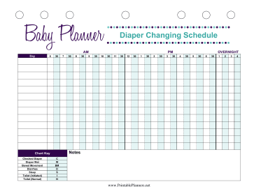 Baby Planner Diaper Schedule